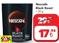 NESCAFE BLACK ROAST KAHVE 50 G